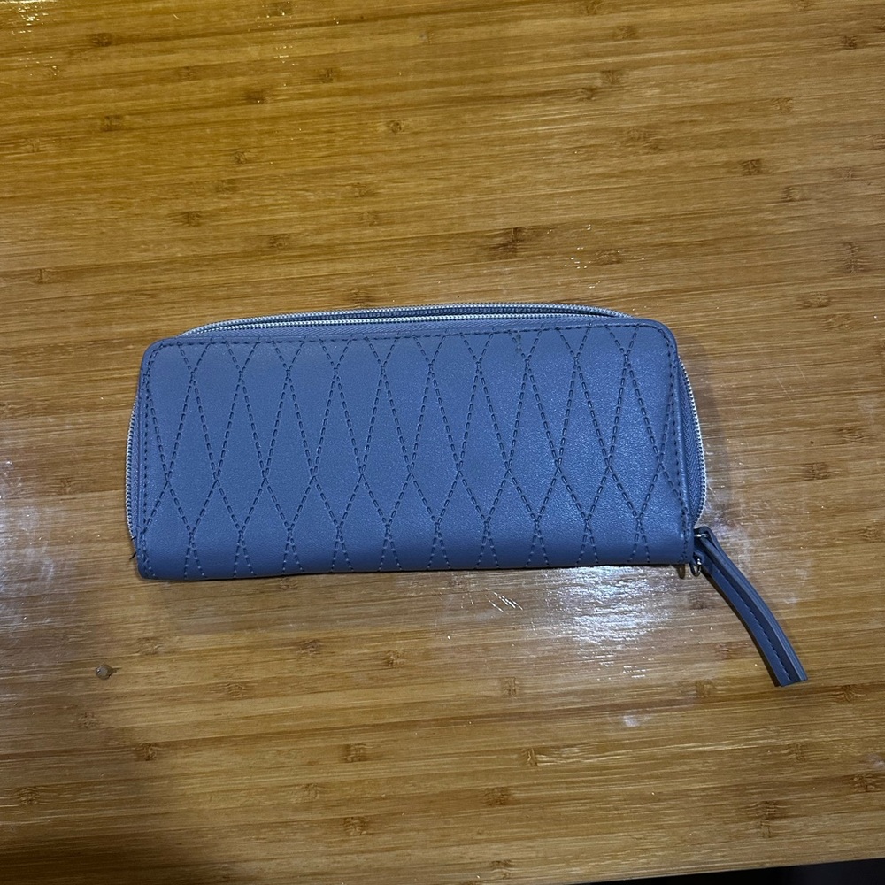 Quilted Blue Wallet